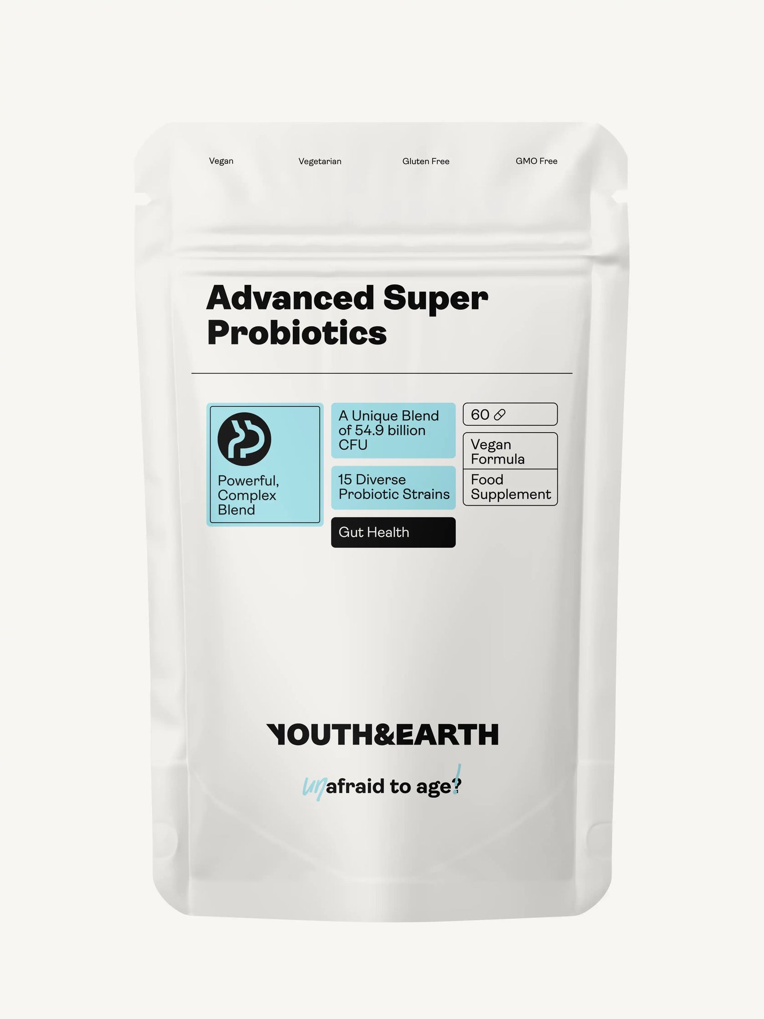 Advanced Super Probiotics - 60 Capsules - Youth & Earth UK Store -