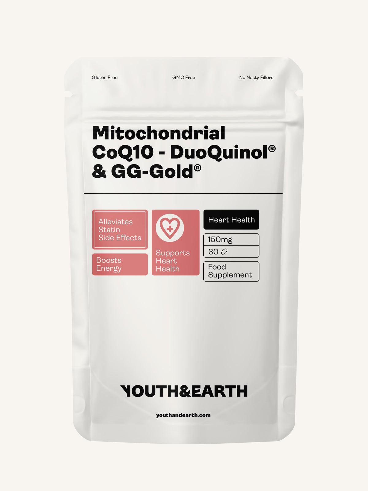 MITOCHONDRIAL CoQ10 (DuoQuinol® & GG-Gold®) Supplement - Youth & Earth UK Store -
