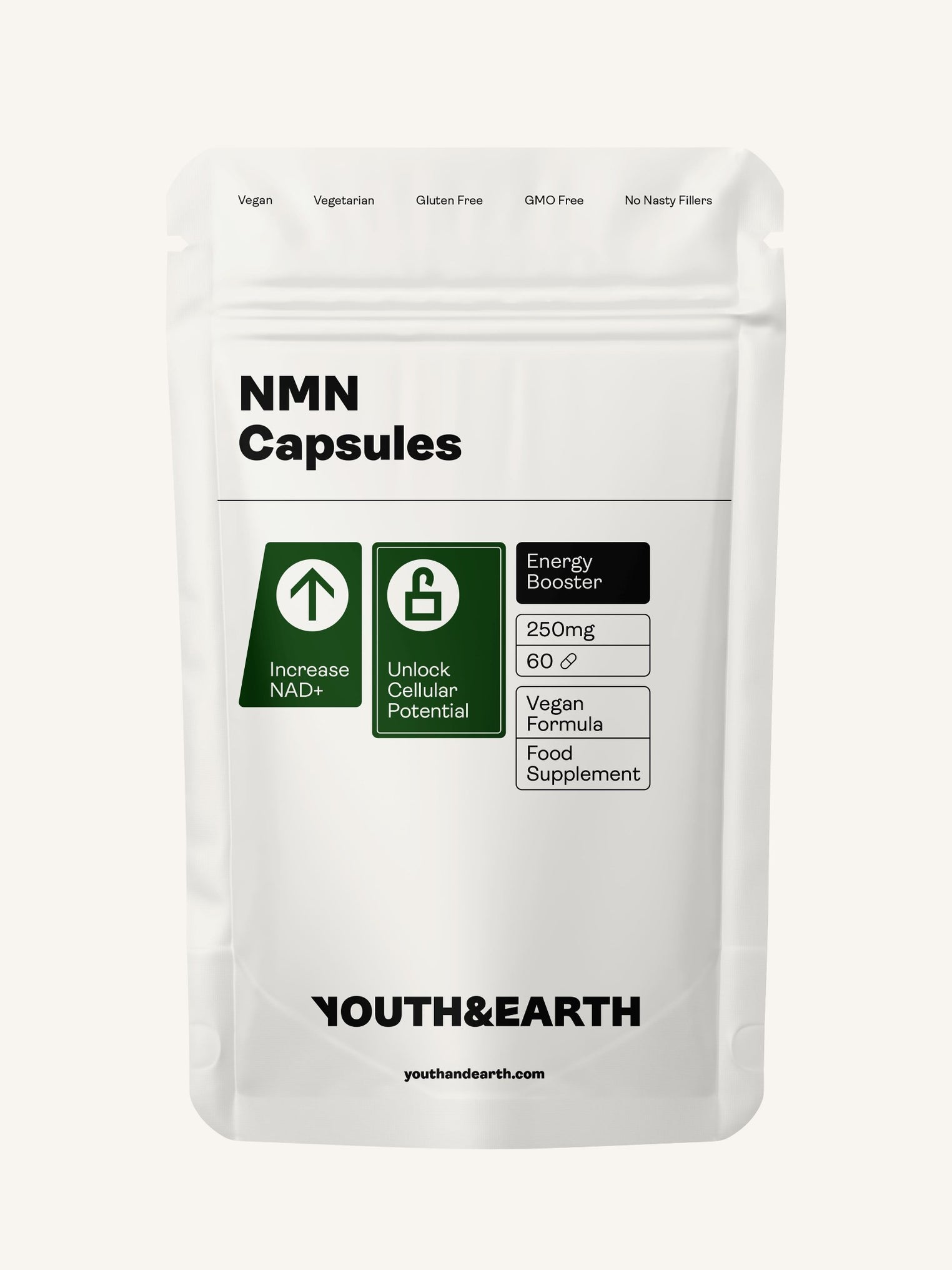 NMN Supplement - 60 Capsules - Youth & Earth UK Store -