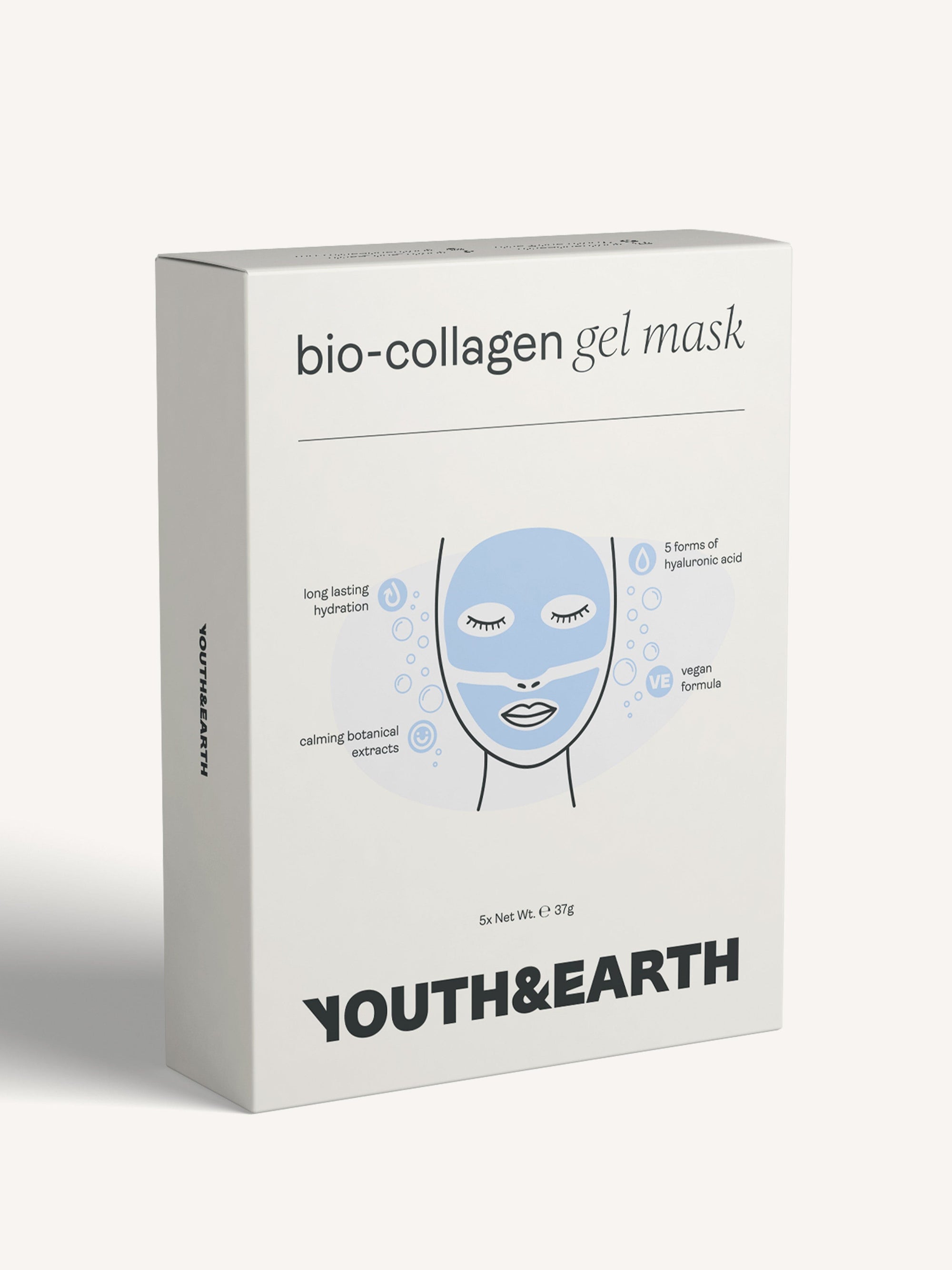 5D Low Molecular Hyaluronic Acid Bio-Collagen Face Mask youthandearth 