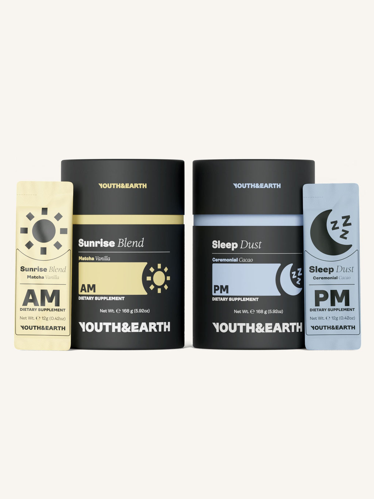 AM: Sunrise Blend &amp; PM: Sleep Dust - Bundle - Youth &amp; Earth UK Store - 