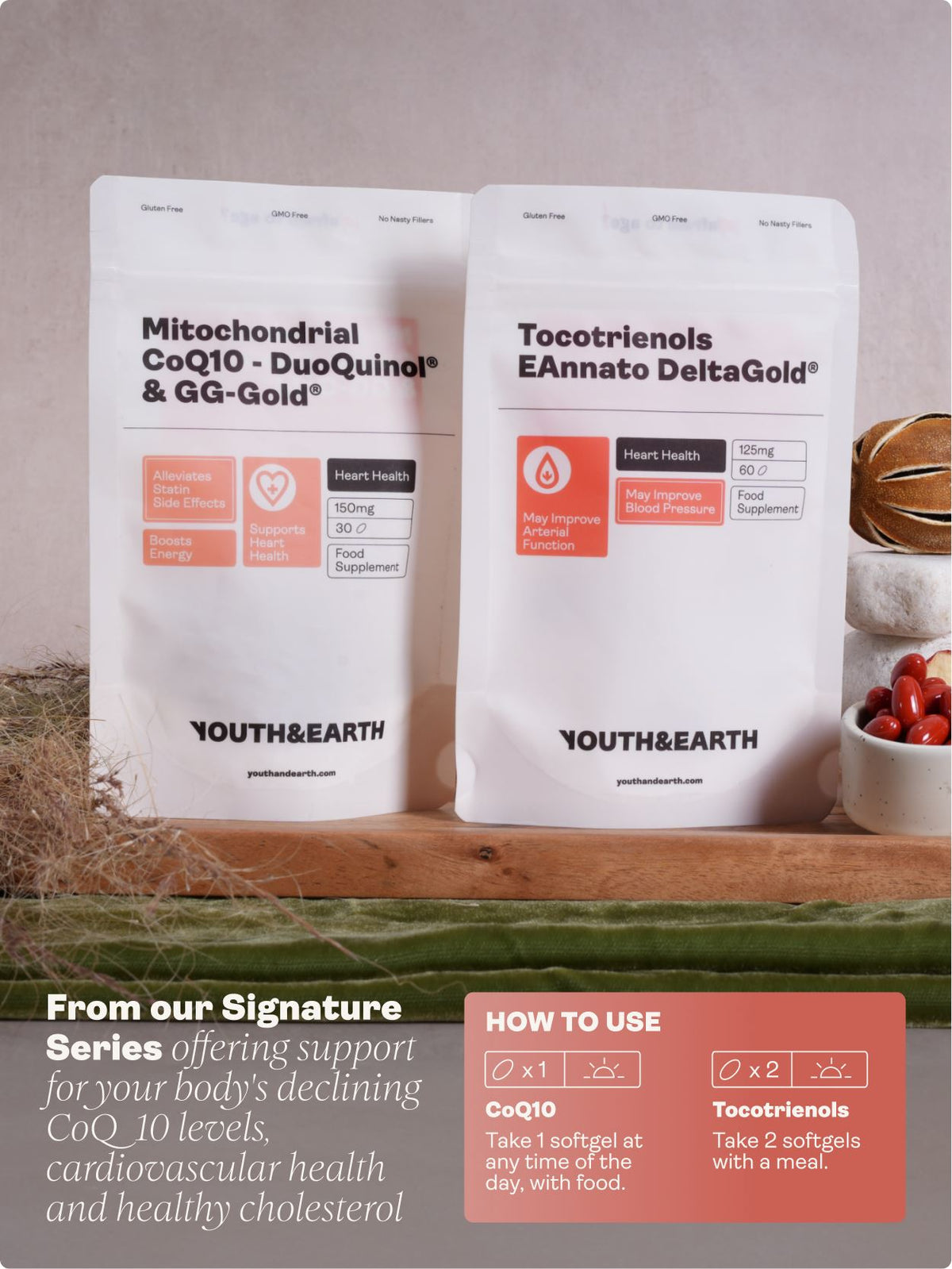 Anti-Cholesterol Bundle - Mitochondrial CoQ10 and Tocotrienols - Youth &amp; Earth UK Store - 