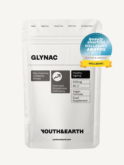 GLYNAC – 500mg, 60 Capsules - Youth & Earth UK Store - NAC & Glycine