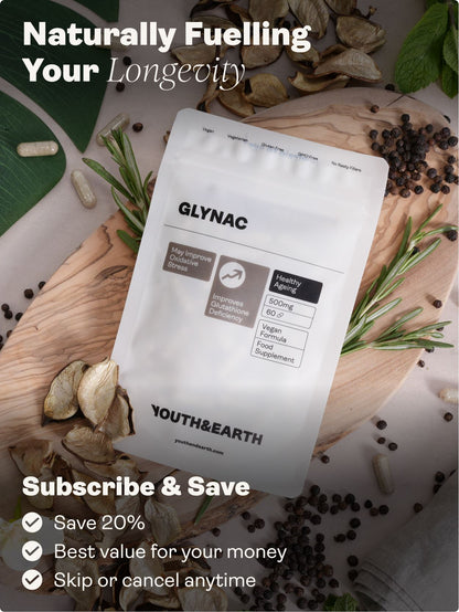 GLYNAC – 500mg, 60 Capsules - Youth & Earth UK Store - NAC & Glycine