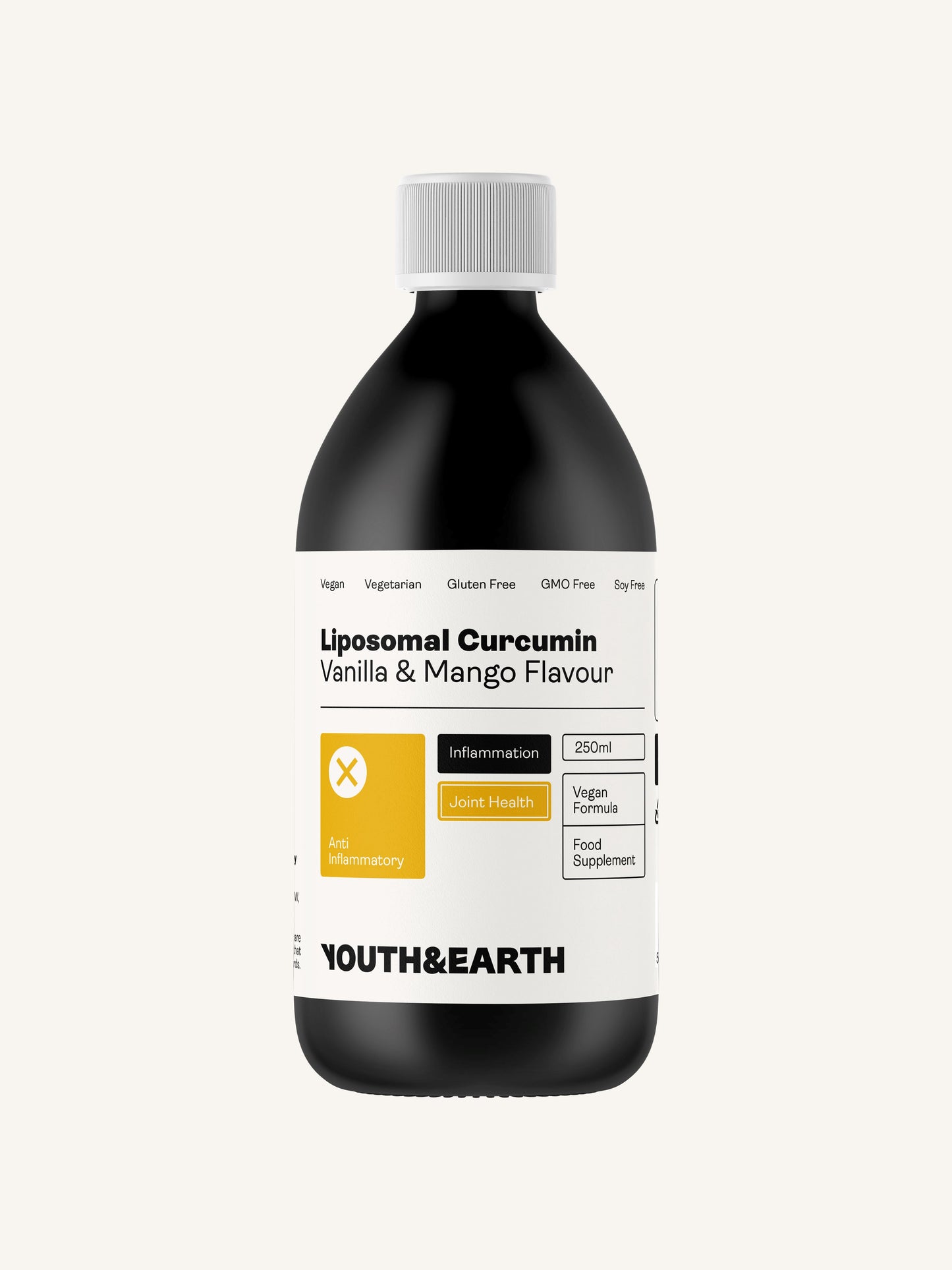 Liposomal Curcumin 200mg – Vanilla & Mango Flavour, 250ml - Youth & Earth UK Store - Liposomal Curcumin