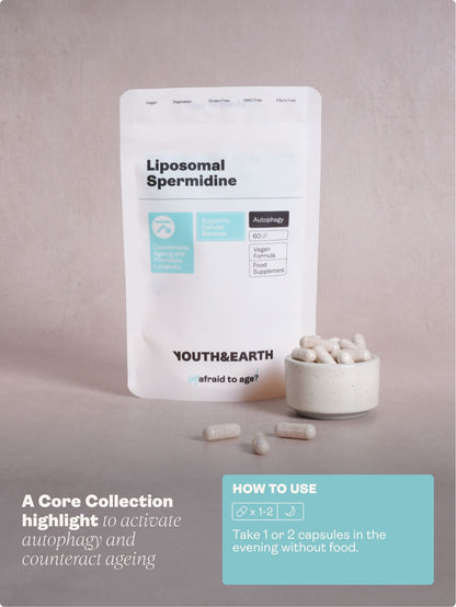 Liposomal Spermidine 5.49mg - 60 Capsules - Youth & Earth UK Store - 