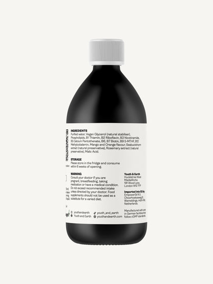 Liposomal Vitamin B Complex with 5-MTHF Folate (Mango & Orange Flavour, 250ml) - Youth & Earth UK Store - 