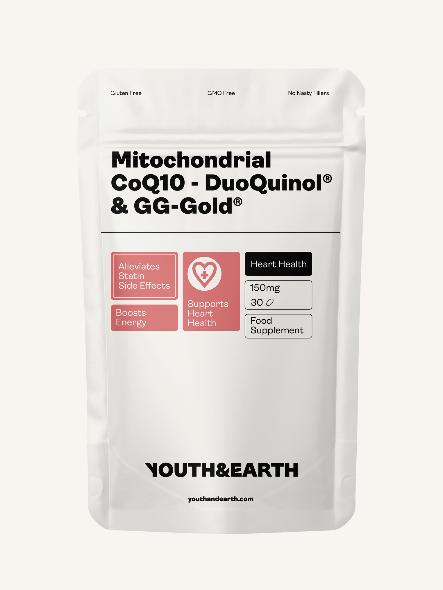 MITOCHONDRIAL CoQ10 (DuoQuinol® & GG-Gold®) Supplement - Youth & Earth UK Store - 