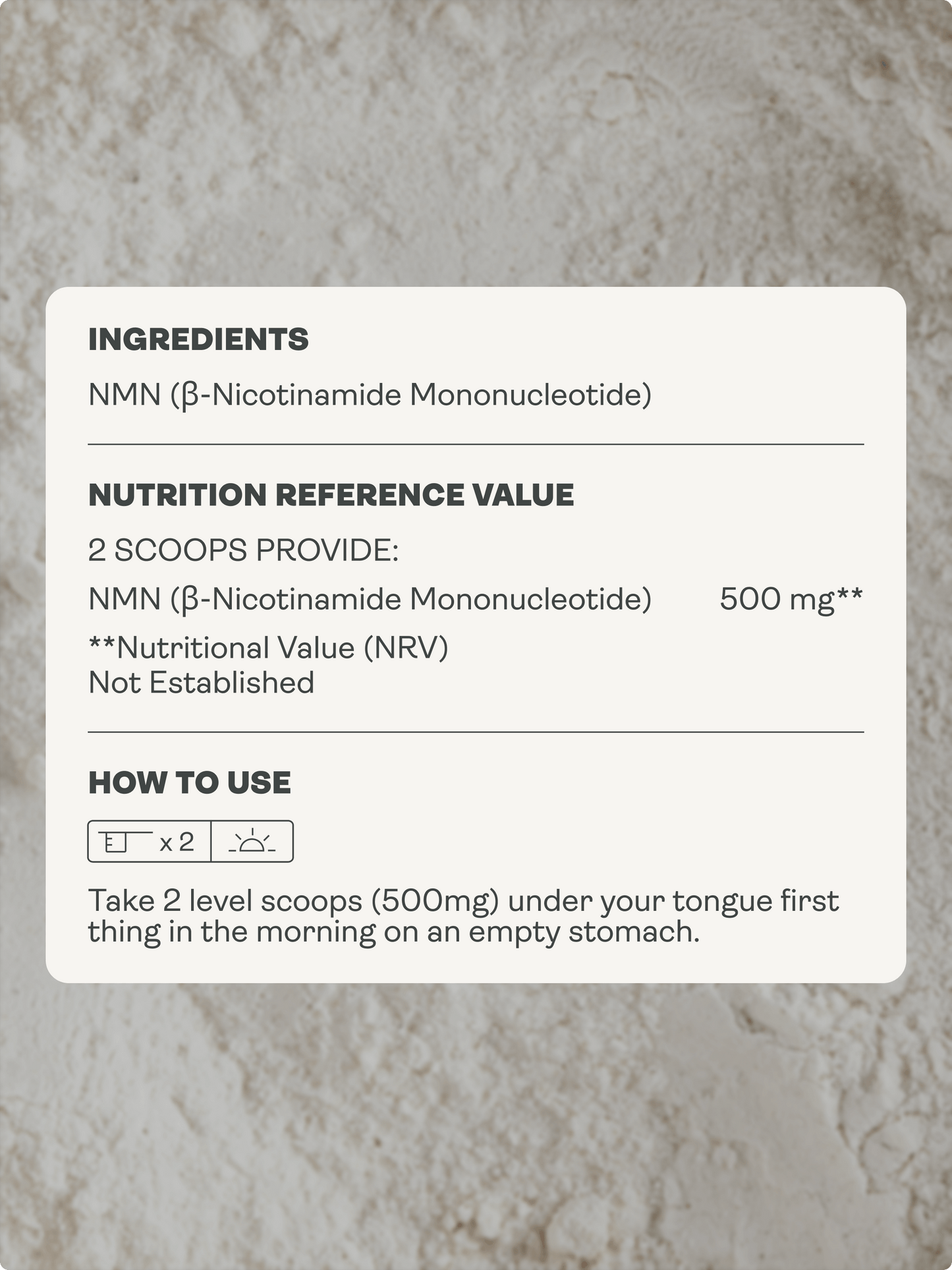 NMN Sublingual Powder - NAD+ Booster