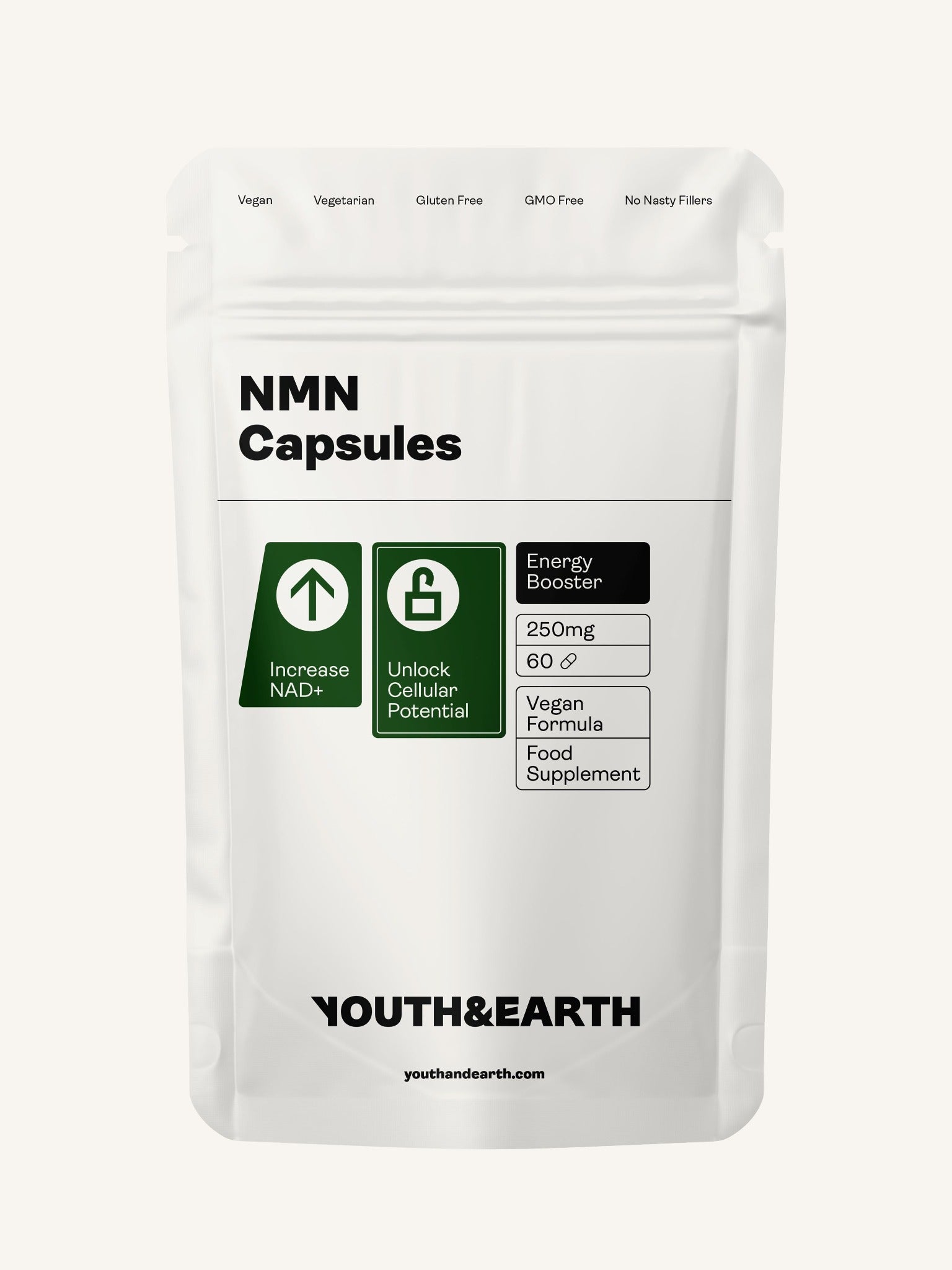 NMN Supplement - 60 Capsules - Youth & Earth UK Store - 