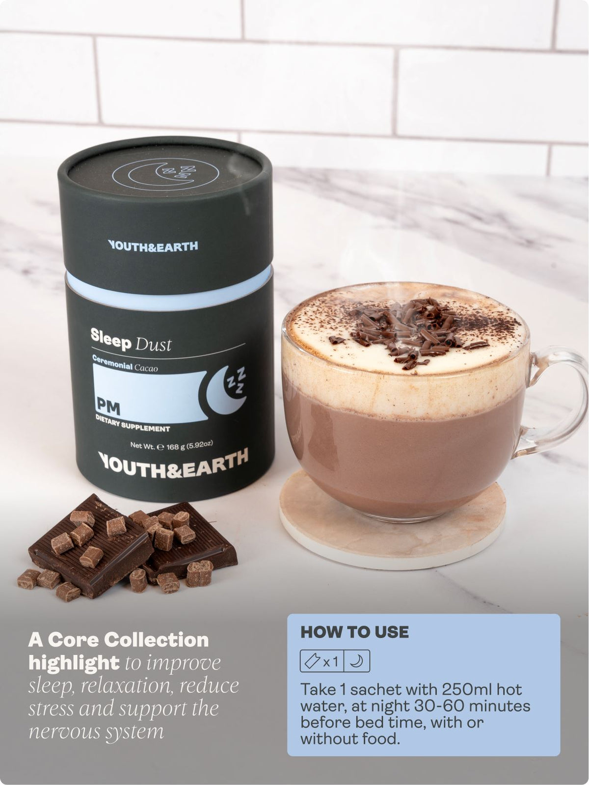 PM: Sleep Dust - Ceremonial Cacao - Youth &amp; Earth UK Store - 
