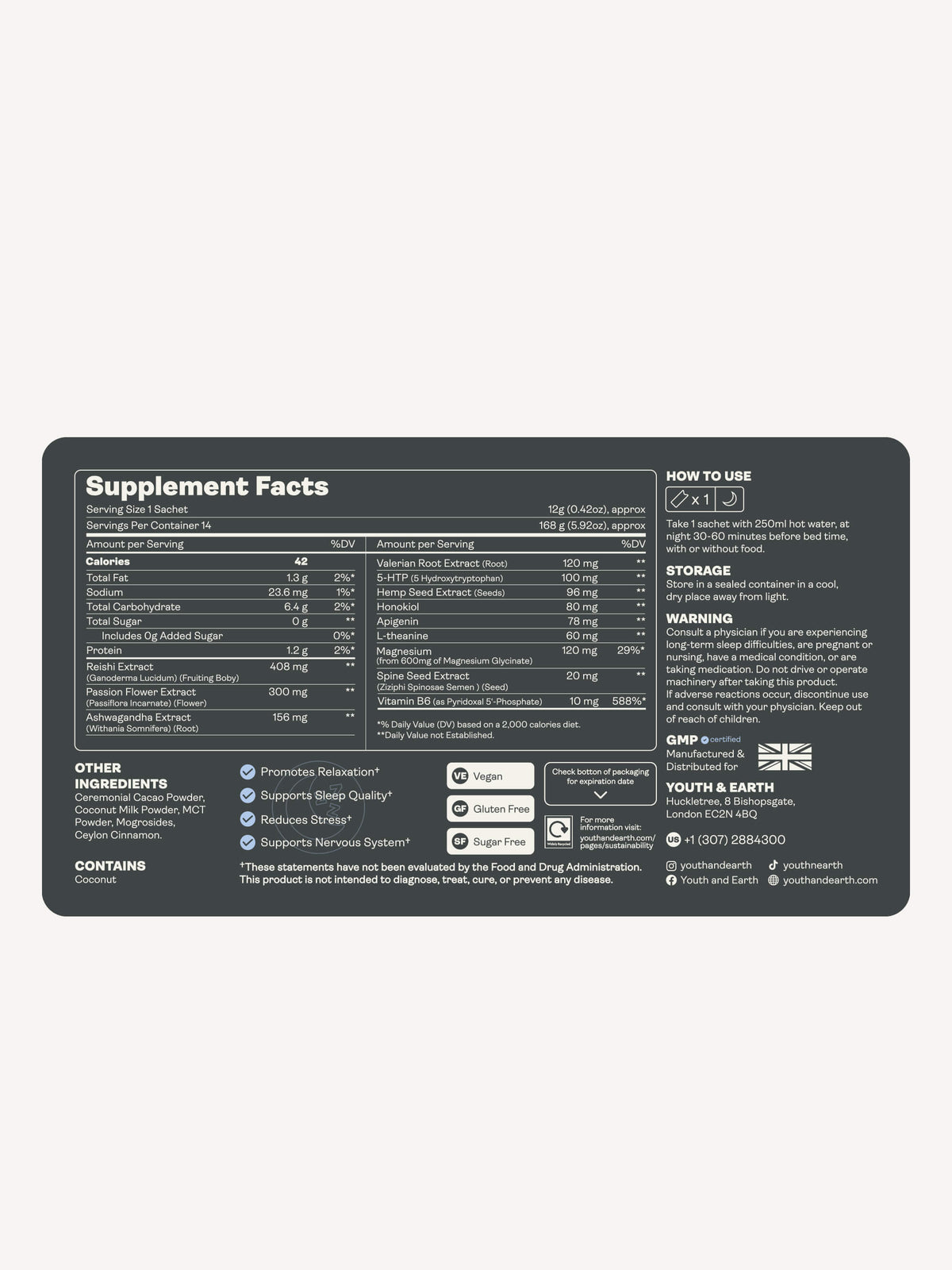 PM: Sleep Dust - Ceremonial Cacao - Youth & Earth UK Store - 