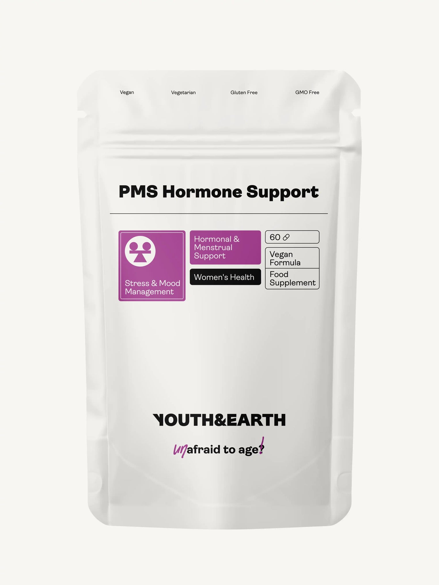 PMS Hormone Support 60 Capsules - Youth & Earth UK Store - 