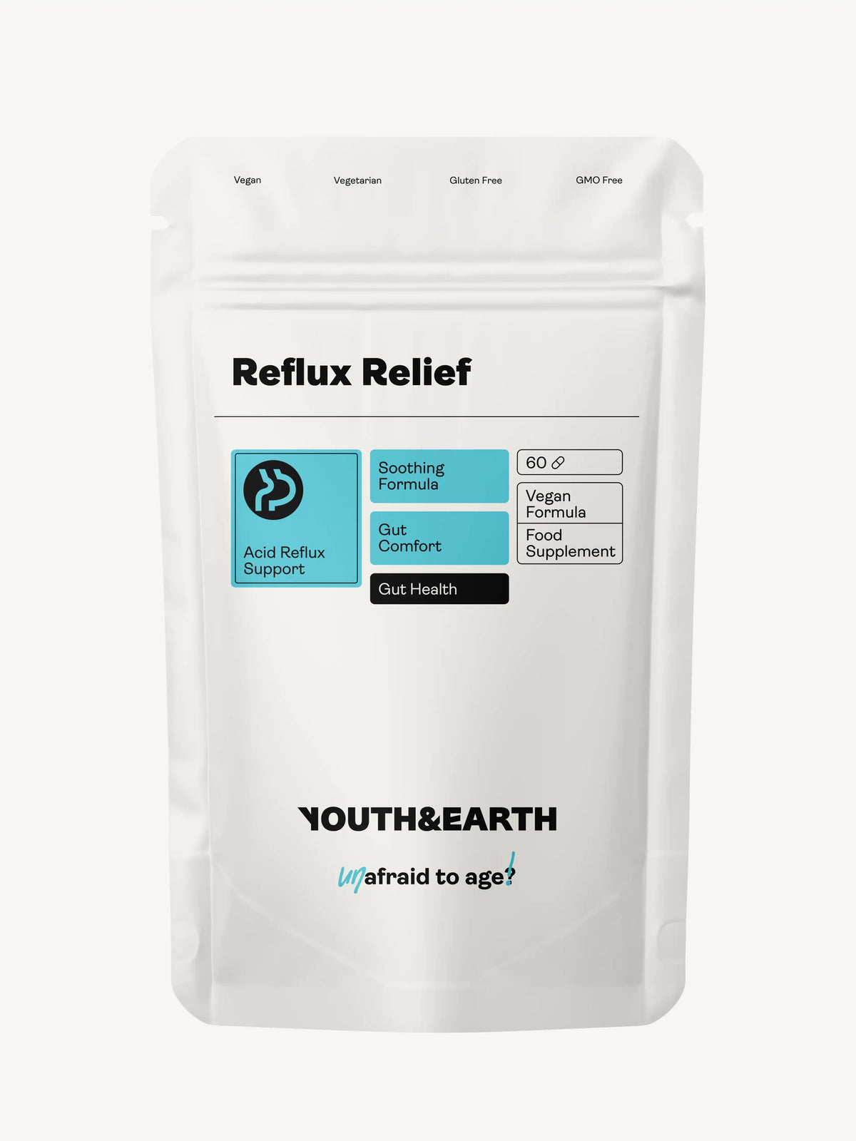 Reflux Relief - 60 Capsules - Youth &amp; Earth UK Store - 