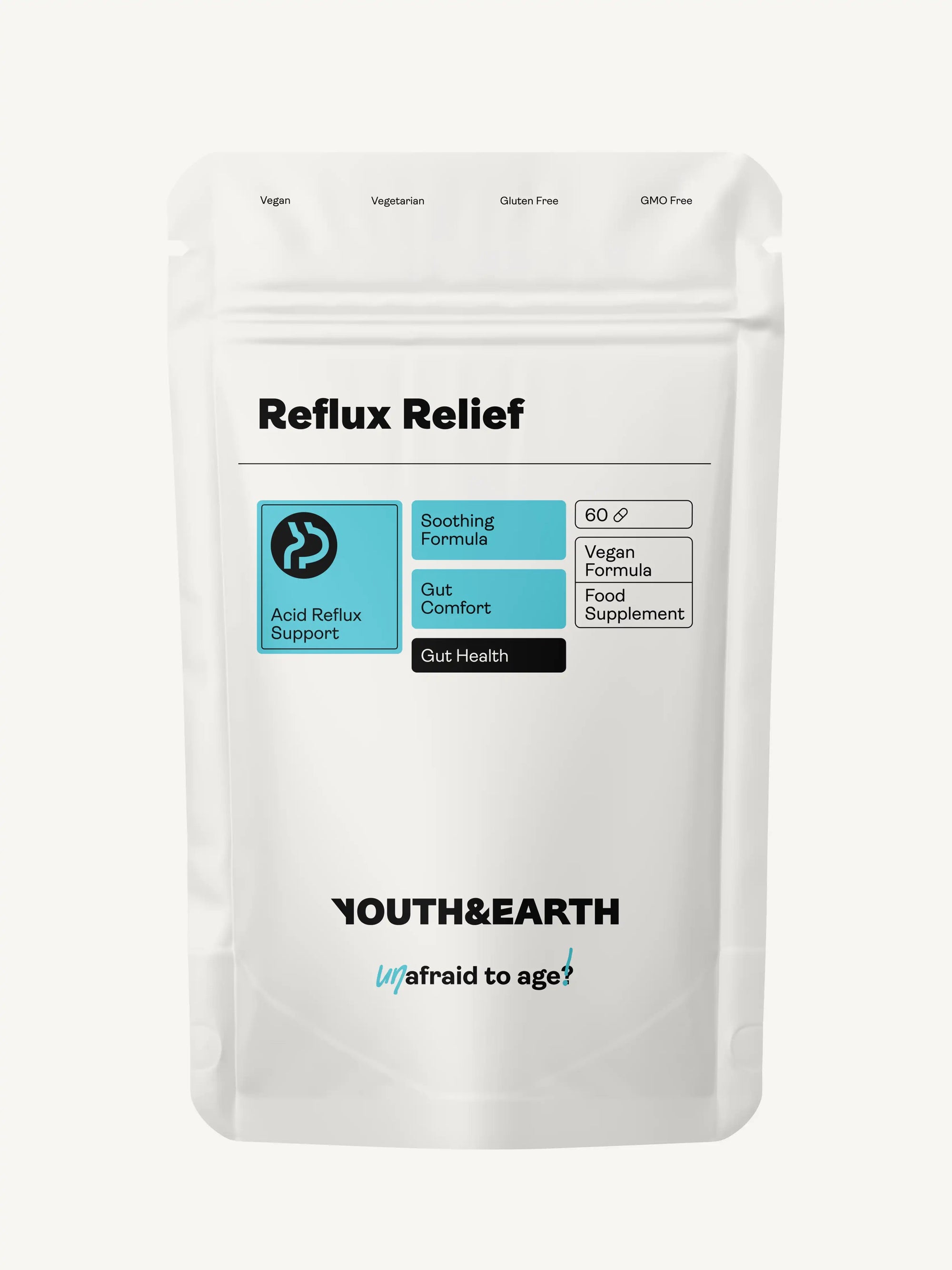 Reflux Relief - 60 Capsules - Youth & Earth UK Store - 