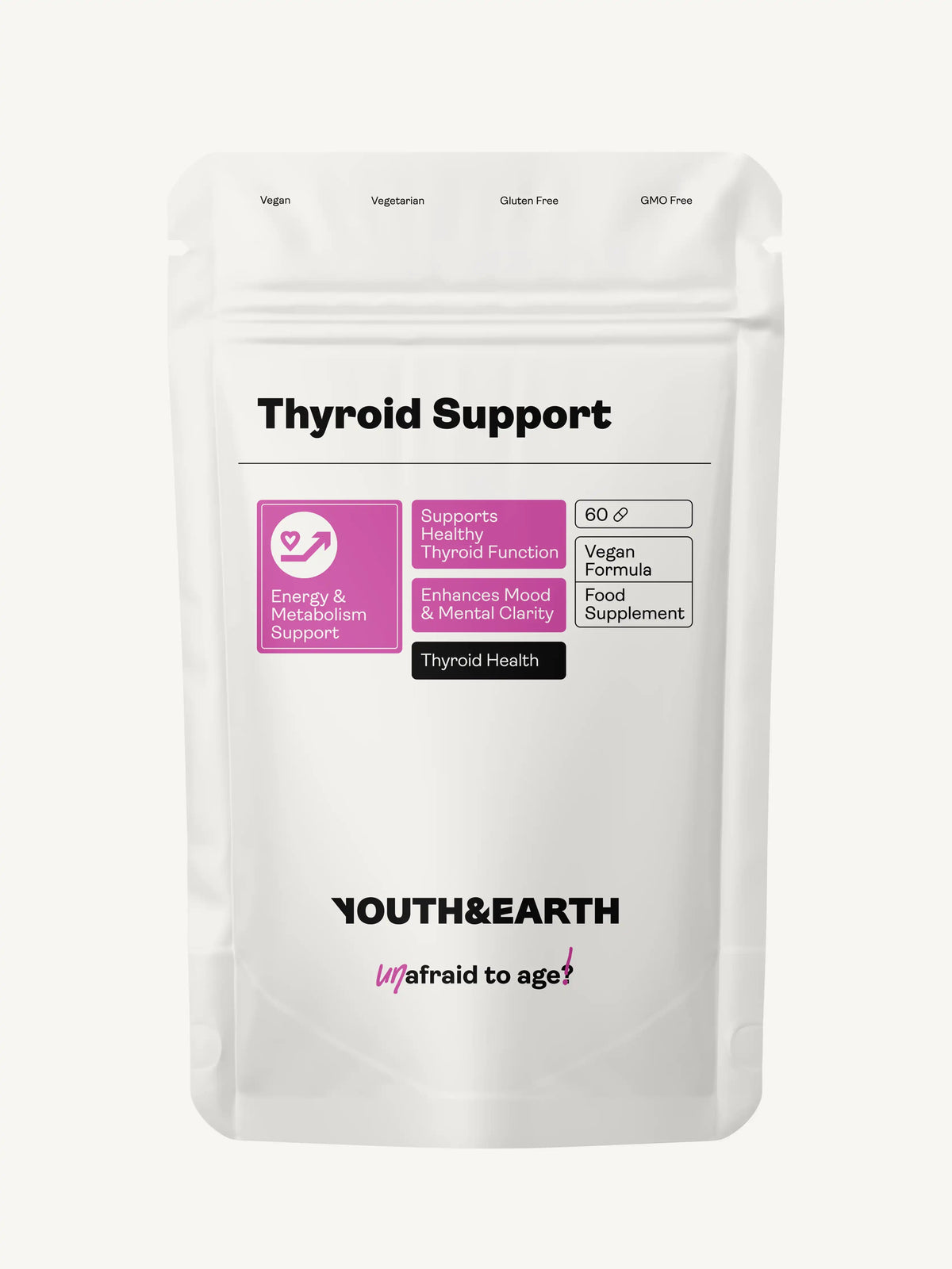 Thyroid Support - 60 Capsules - Youth &amp; Earth UK Store - 