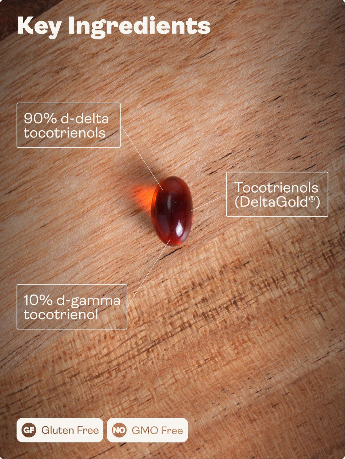 Tocotrienols EAnnato Delta Gold 125mg, 60 Softgels - Youth &amp; Earth UK Store - 