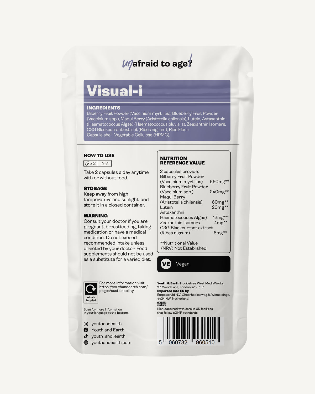 Visual-i 60 Capsules - Youth &amp; Earth UK Store - 