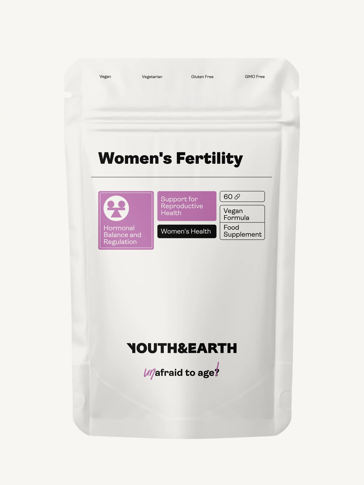 Women&#39;s Fertility - 60 Capsules - Youth &amp; Earth UK Store - 