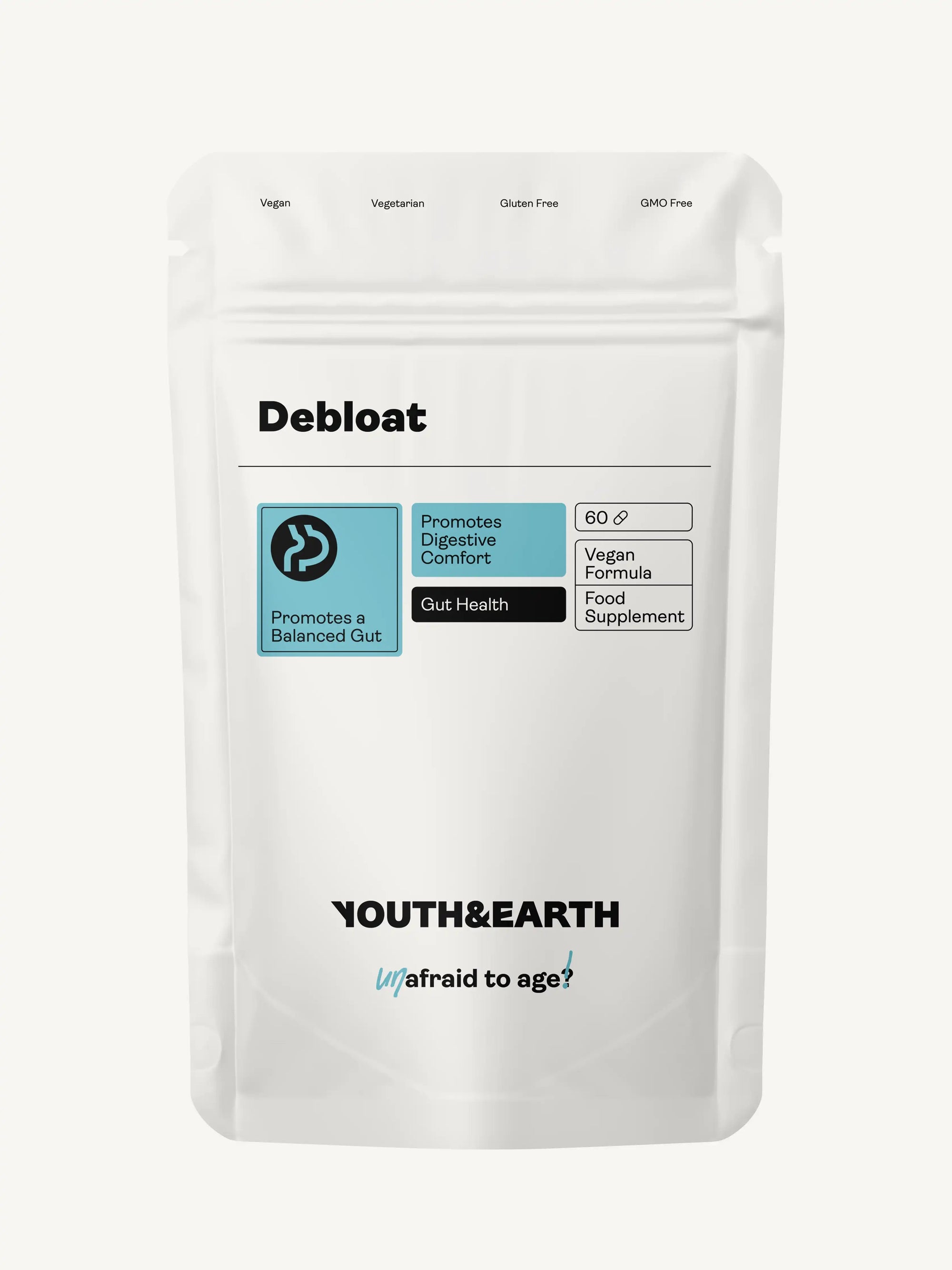 Debloat 850mg x 60 Capsules Youth & Earth 