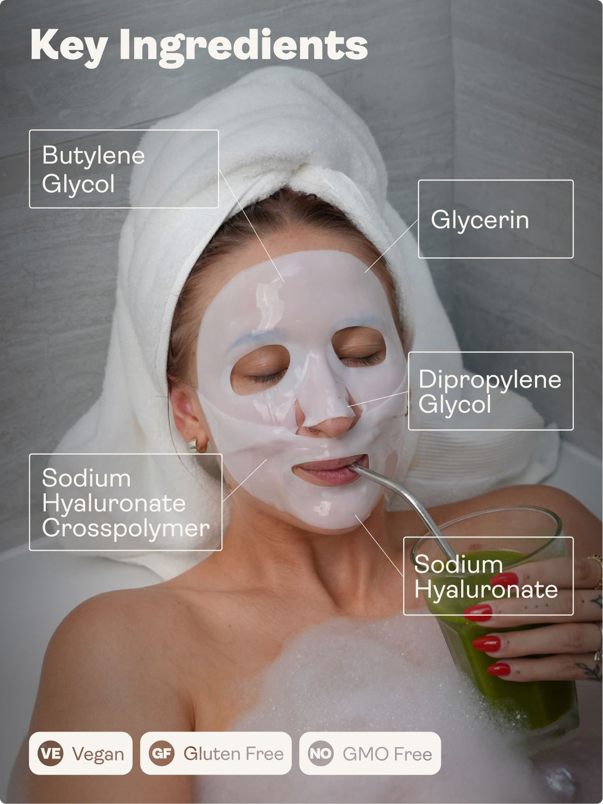 Hyaluronic Acid Gel Face Mask youthandearth 